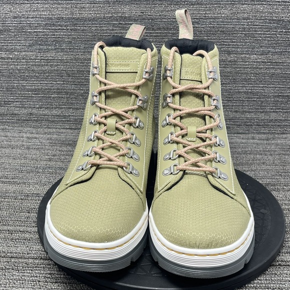 Dr. Martens Combs W Boot Women 11 Olive Green Nylon Ripstop Lace Punk Grunge NEW - Picture 2 of 13